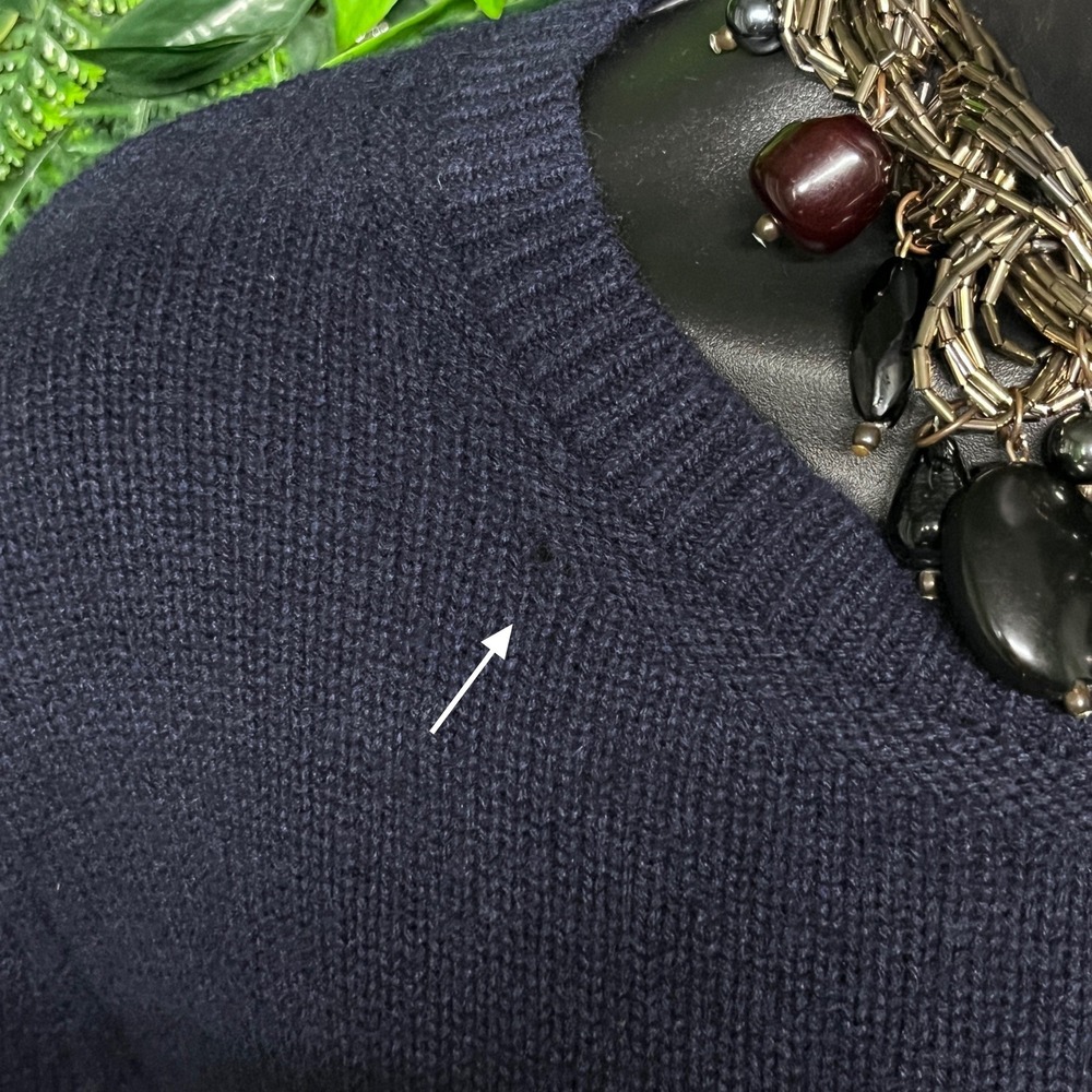 Banana‎ Republic Sweater XS Blue Merino Cashmere Bell Sleeve Italian Yarn 4003 - Picture 6 of 8